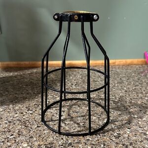 Black Metal Wire Cage Lampshade